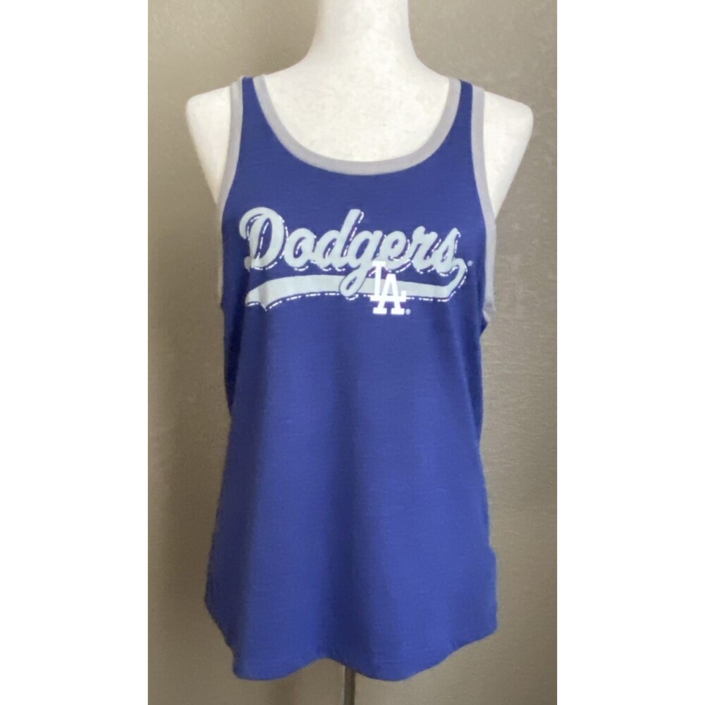 Los Angeles Dodgers Tank Top Women's Medium Campus Lifestyle Blue MLB Tee